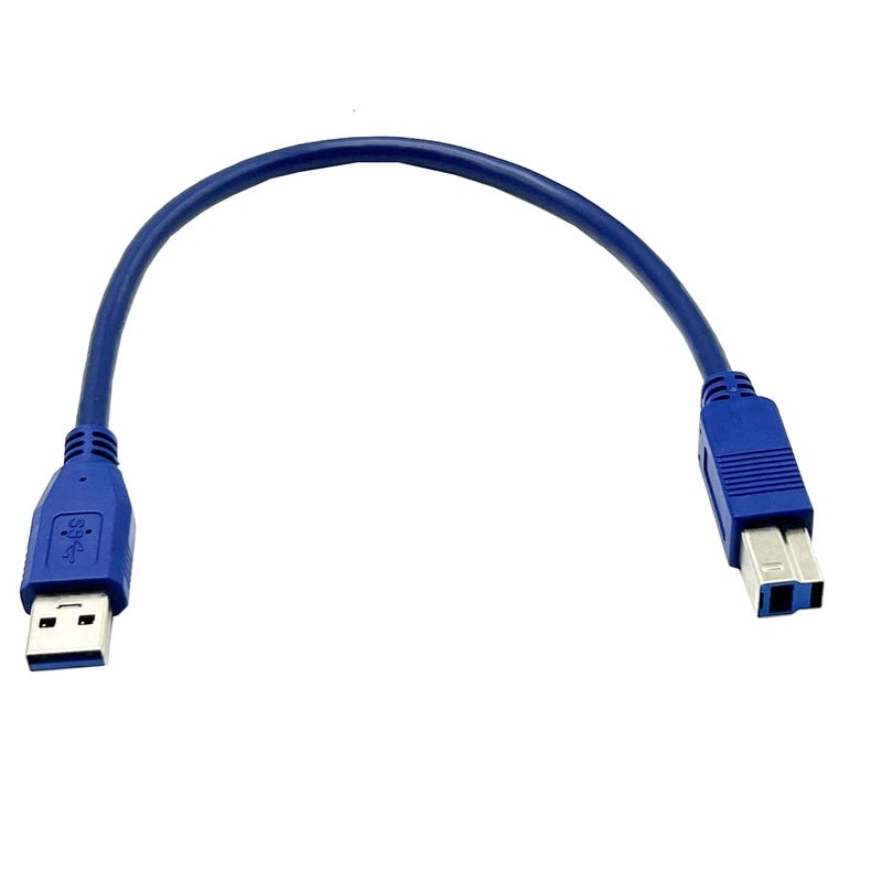 Seadream USB3.0 Printer Cable 1 ft / 30cm SuperSpeed USB 3.0 Type A Male to Type B Male Cable;USB 3.0 A to B Male to Male Cord; - Image 1